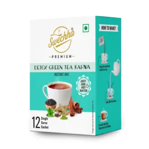 Swechha detox green tea kahwa herbal tea sachets