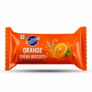 Swechha orange cream biscuits 35g crunchy creamy biscuit