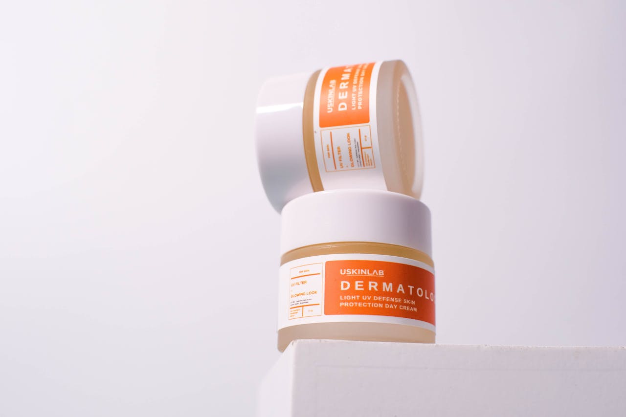 Close-up of minimalist skincare product with elegant packaging. Perfect for beauty product advertisements.