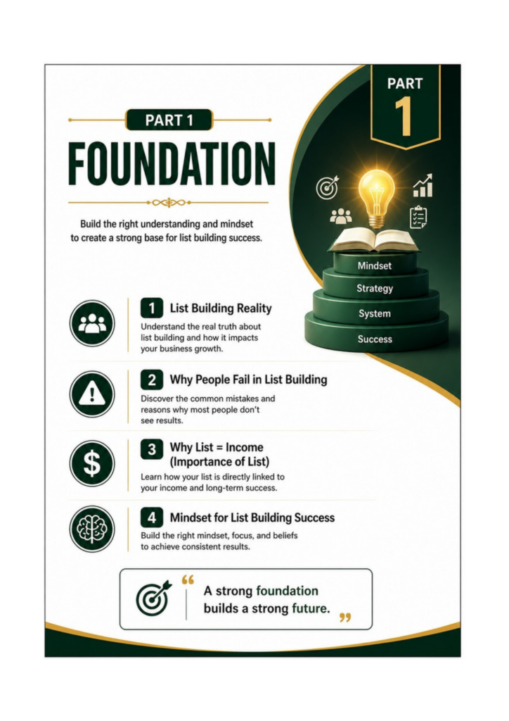List Building Mastery Part 1 Foundation by Uttam Kumar