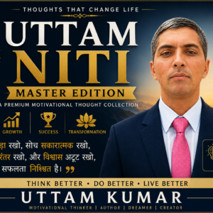 UTTAM NITI Master Edition Volume 01 motivational eBook cover featuring Uttam Kumar and premium success mindset design