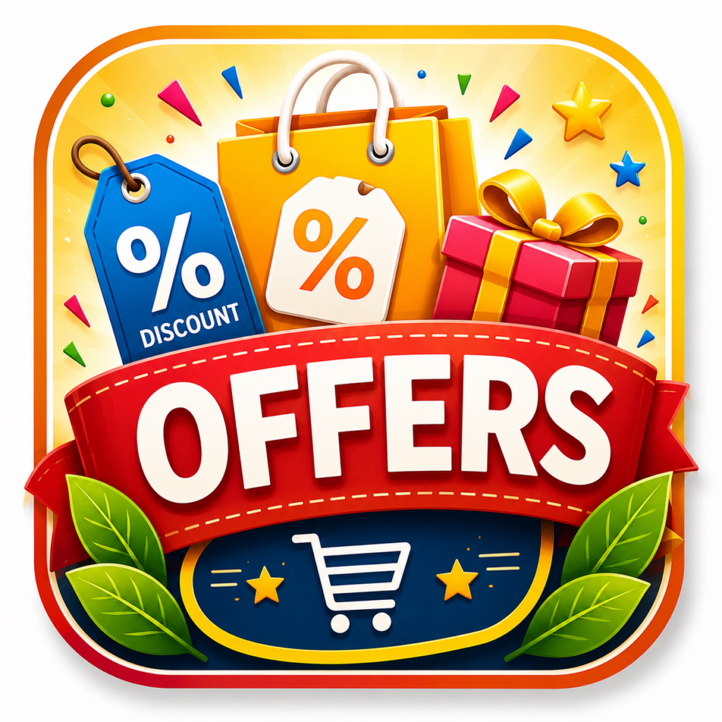 Offers category icon for discounts, combo deals, cashback, special promotions and limited-time offers at UttamShop.in